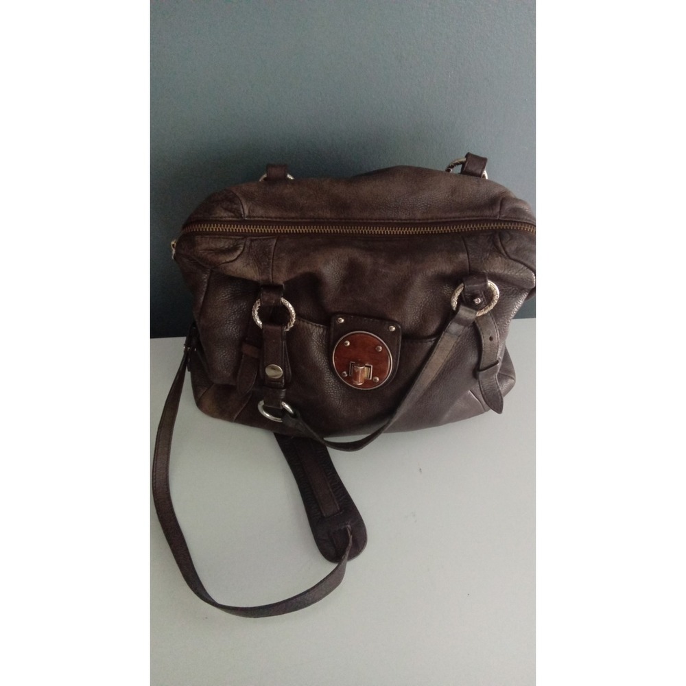 Leather Satchel Crossbody Bag Designer Style Shoulder Bag Brown